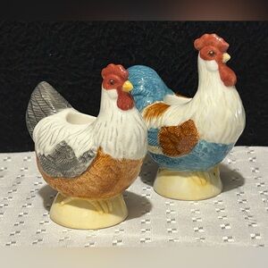 Chicken Rooster Candle Holders by Michael and Company